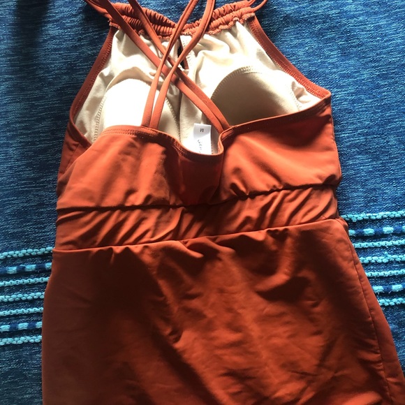 Lime Ricki Rust High Neck Tankini Top - Picture 3 of 4